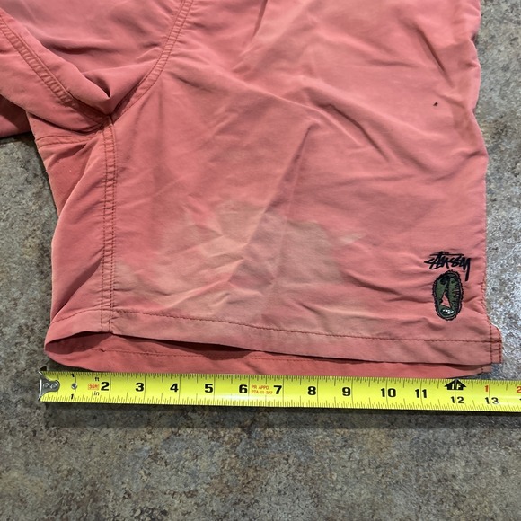 Y2k Vintage Stussy Boardshorts Size Xl Salmon Faded Surf Swim Trunks - Picture 7 of 9